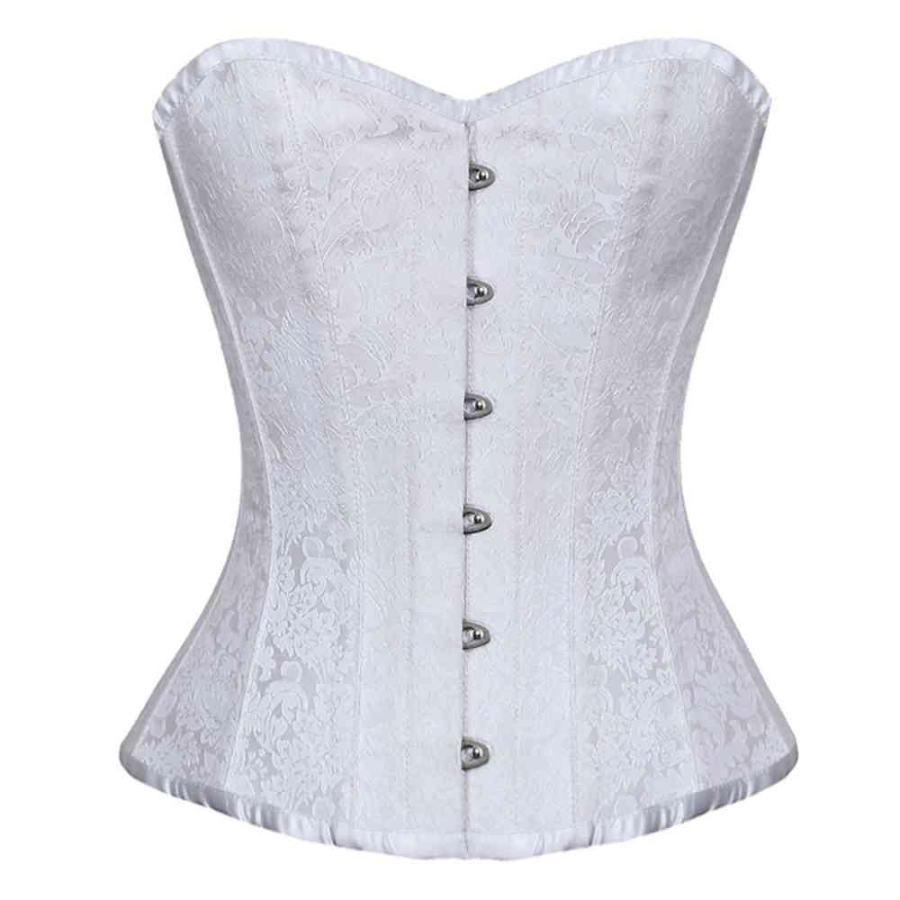 Attitude Corsets - Valeriana Overbust korset - Wit